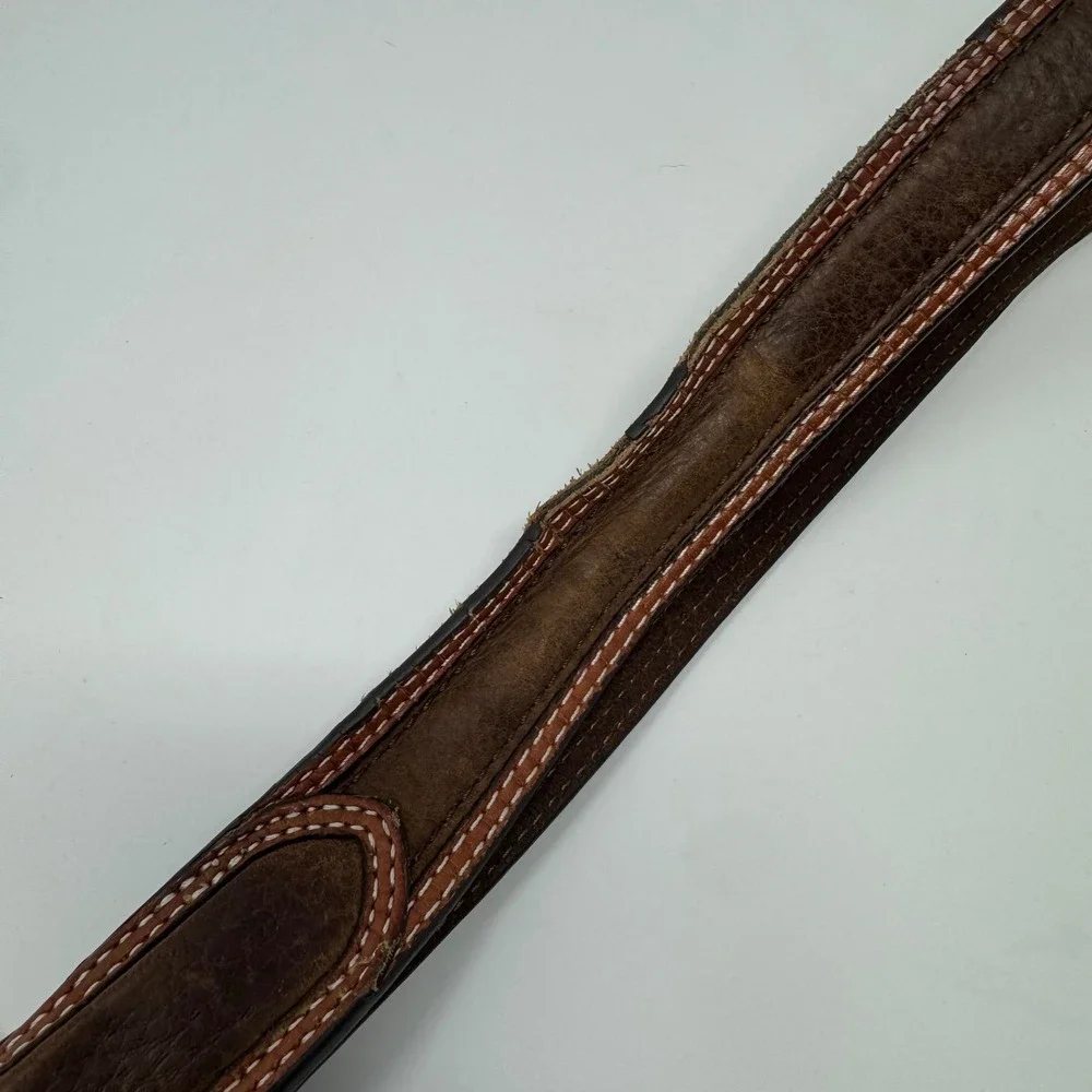 Ariat Men's Size 46 Brown Genuine Leather Belt Western Cowboy‎ FLAWS Workwear
